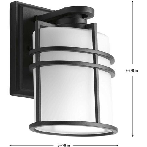 Format 1 Light 8 inch Textured Black Outdoor Wall Lantern, Small 
