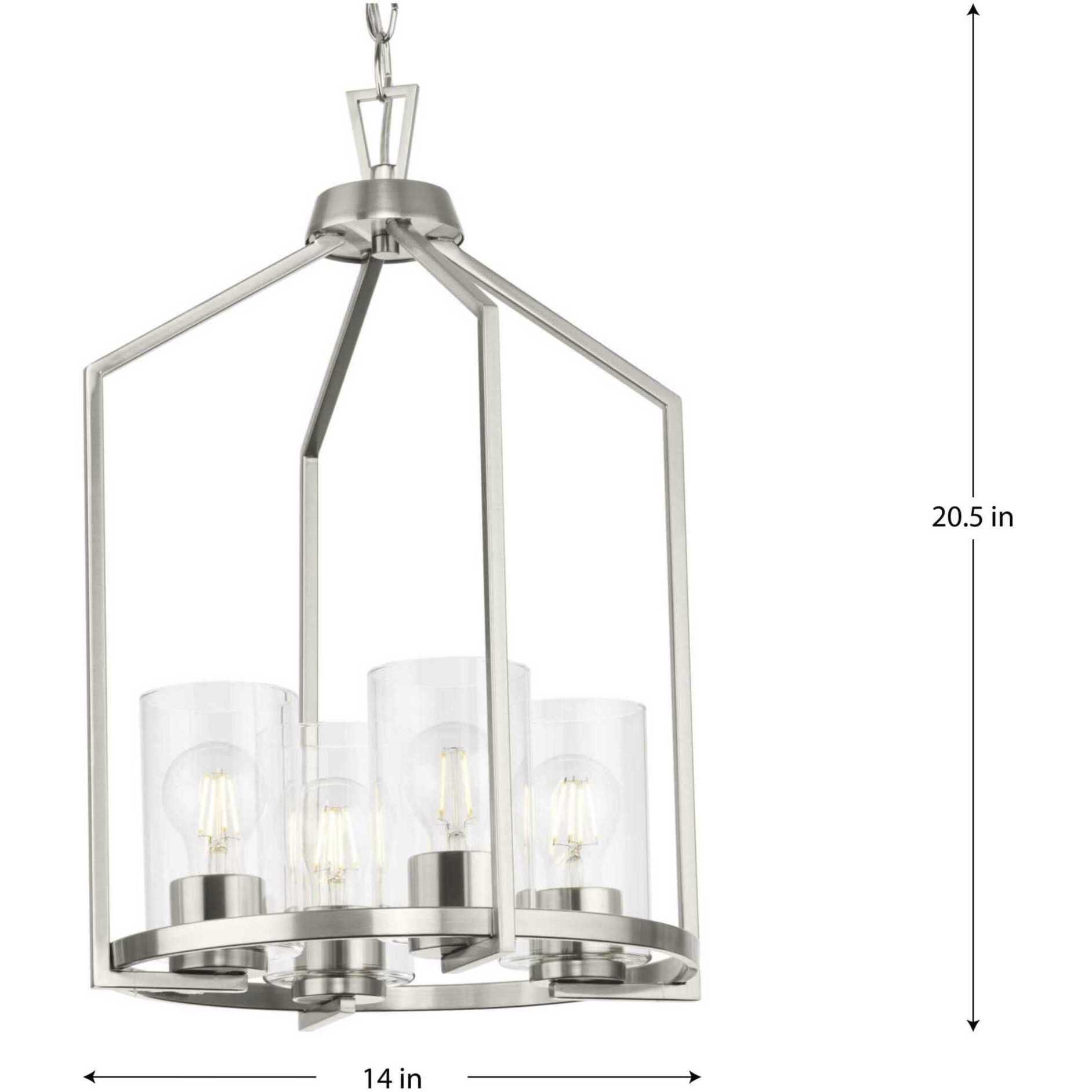 Goodwin 4 Light 14 inch Brushed Nickel Foyer Light Ceiling Light