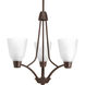 Asset 3 Light 20 inch Antique Bronze Chandelier Ceiling Light in Bulbs Not Included