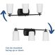 Adley 3 Light 23 inch Matte Black Bath Vanity Light Wall Light