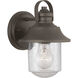 Weldon 1 Light 9 inch Architectural Bronze Outdoor Wall Lantern, Small