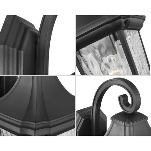 Marquette 1 Light 16 inch Textured Black Outdoor Wall Lantern, with DURASHIELD, Medium