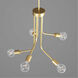 Zag 5 Light 18 inch Vintage Gold Chandelier Ceiling Light