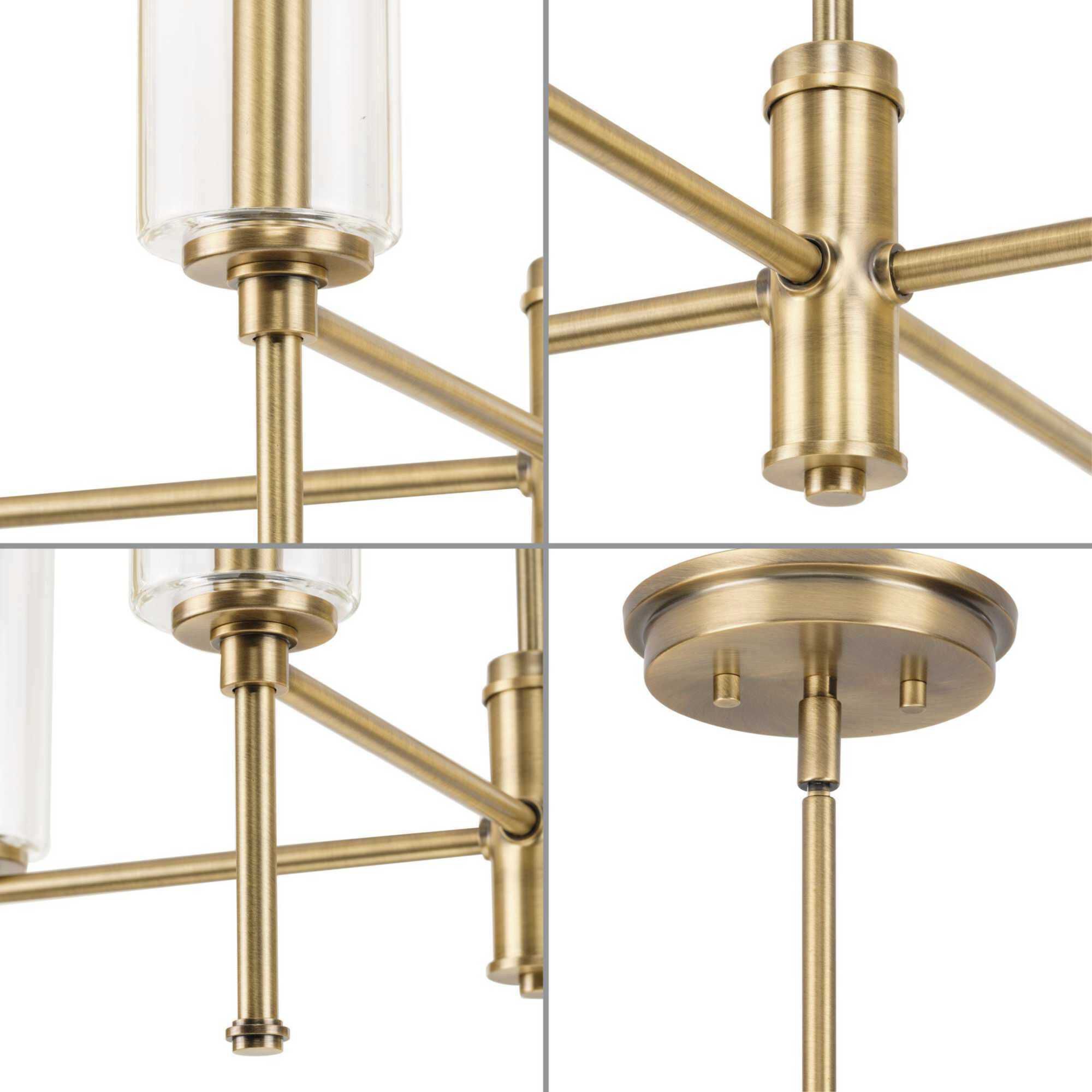 Elara 4 Light 23 inch Vintage Brass Chandelier Ceiling Light