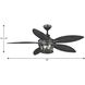 Alfresco 54 inch Blistered Iron with Pewter Blades Ceiling Fan