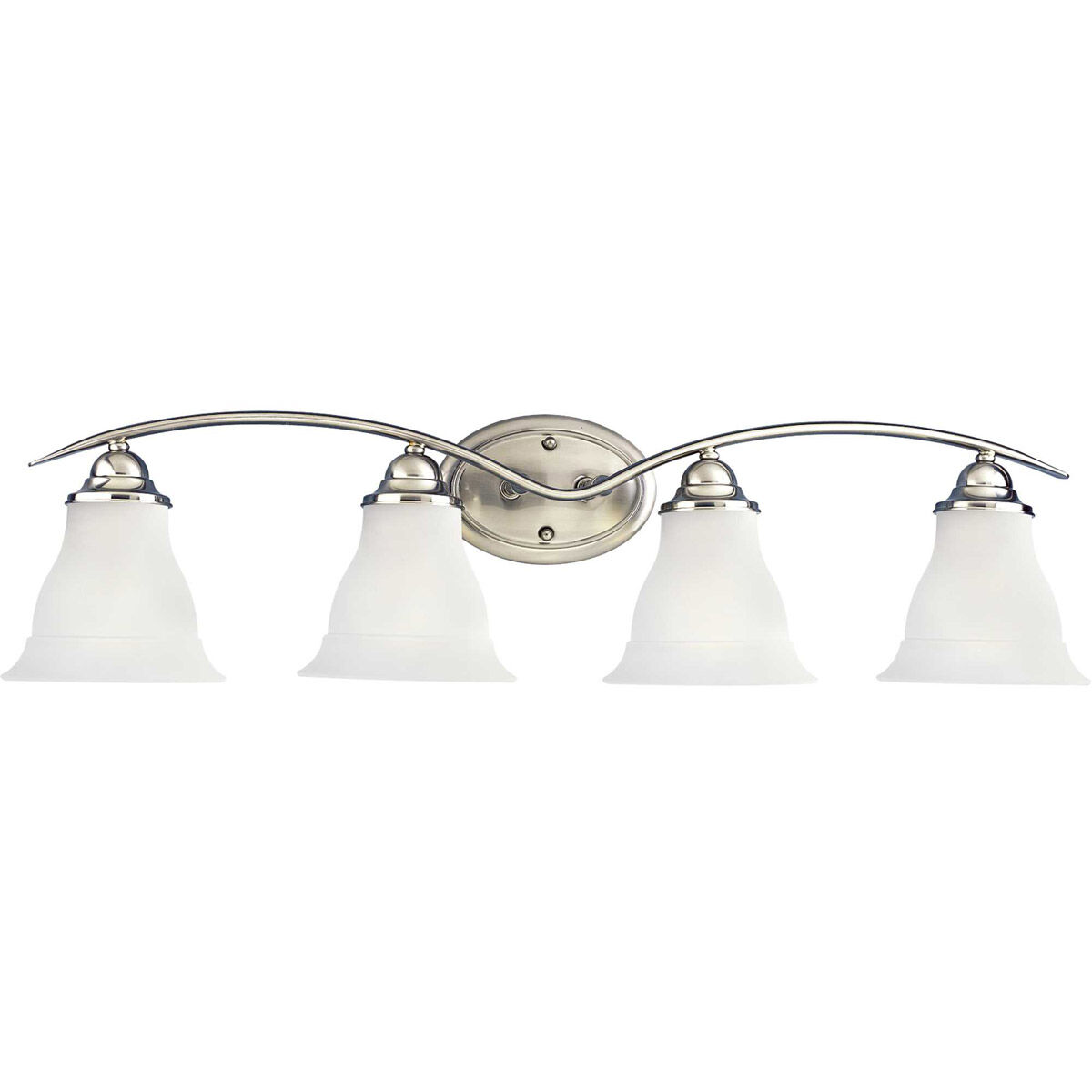 Trinity 4 Light 33.25 inch Brushed Nickel Bath Vanity Wall Light