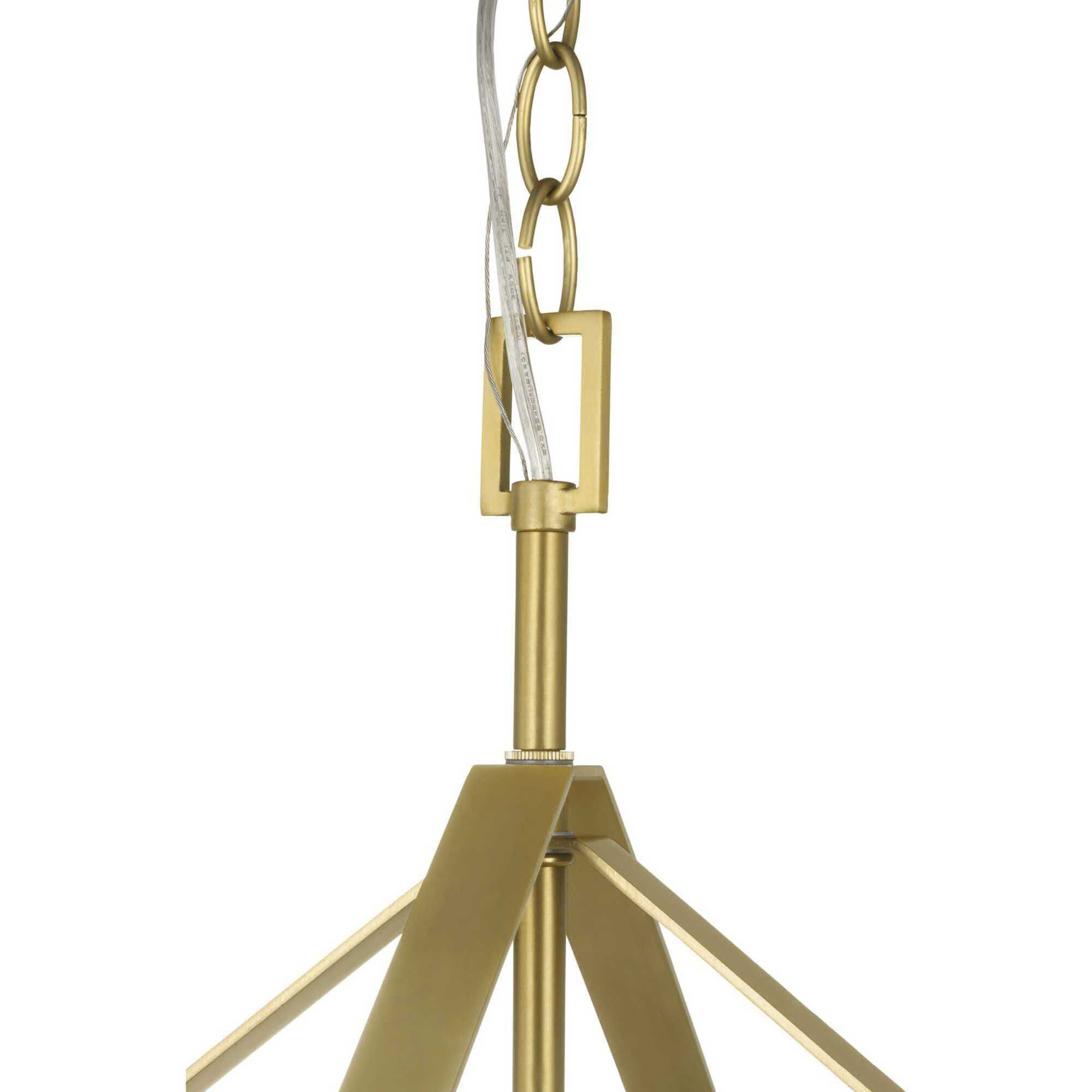 Vertex 1 Light 12 inch Brushed Gold Foyer Light Ceiling Light