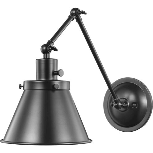 Hinton 18 inch 60.00 watt Matte Black Swing Arm Wall Light