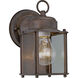 Flat Glass Lantern 1 Light 8 inch Cobblestone Outdoor Wall Lantern
