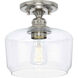 Aiken 1 Light 9 inch Brushed Nickel Flush Mount Ceiling Light