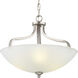 Laird 3 Light 15.63 inch Brushed Nickel Semi-Flush Mount Convertible Ceiling Light