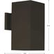 LED Square Cylinder Outdoor Wall Mount in Antique Bronze, LED Lamping, Progress LED