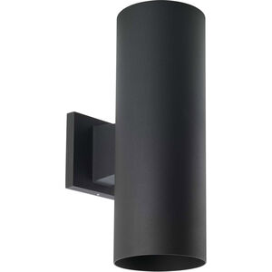 5IN CYL RNDS LED 14 inch Black Up/Down Outdoor Wall Light, Progress LED