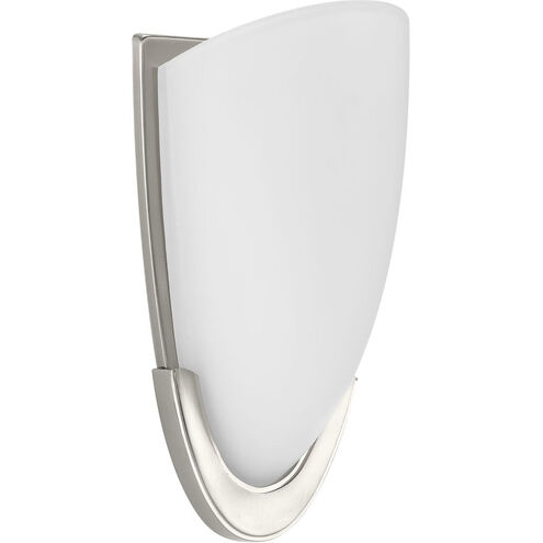 LED Etched Glass LED 6 inch Brushed Nickel ADA Wall Sconce Wall Light, Progress LED