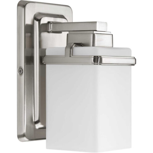 Metric 1 Light 5 inch Brushed Nickel Bath Vanity Wall Light, Design Series