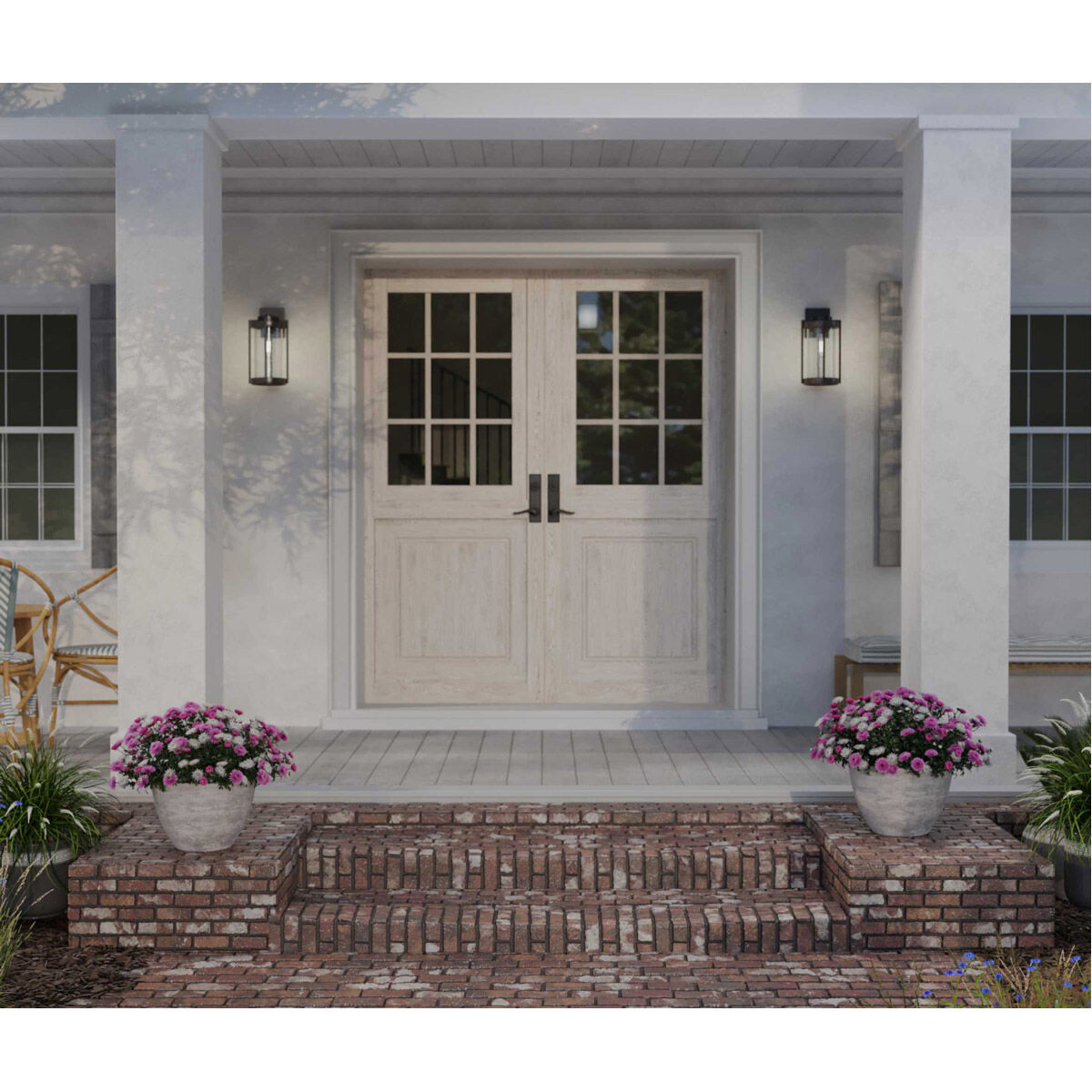 Whitmire 1 Light 15 inch Matte Black Outdoor Wall Lantern