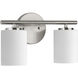 Replay 2 Light 13 inch Brushed Nickel Bath Vanity Wall Light