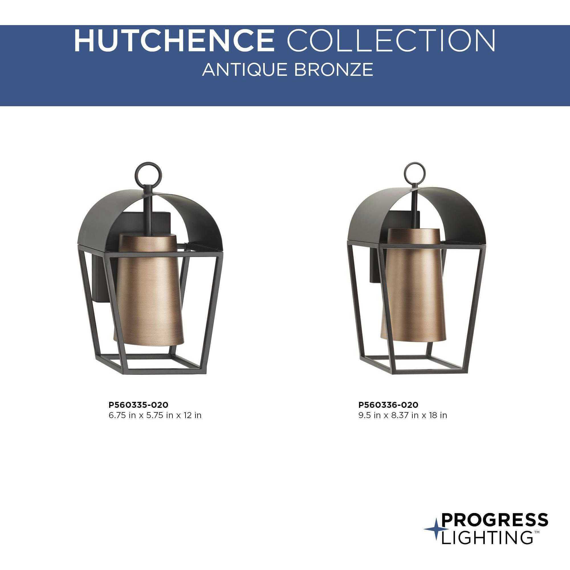 Hutchence 1 Light 18 inch Antique Bronze Outdoor Wall Lantern