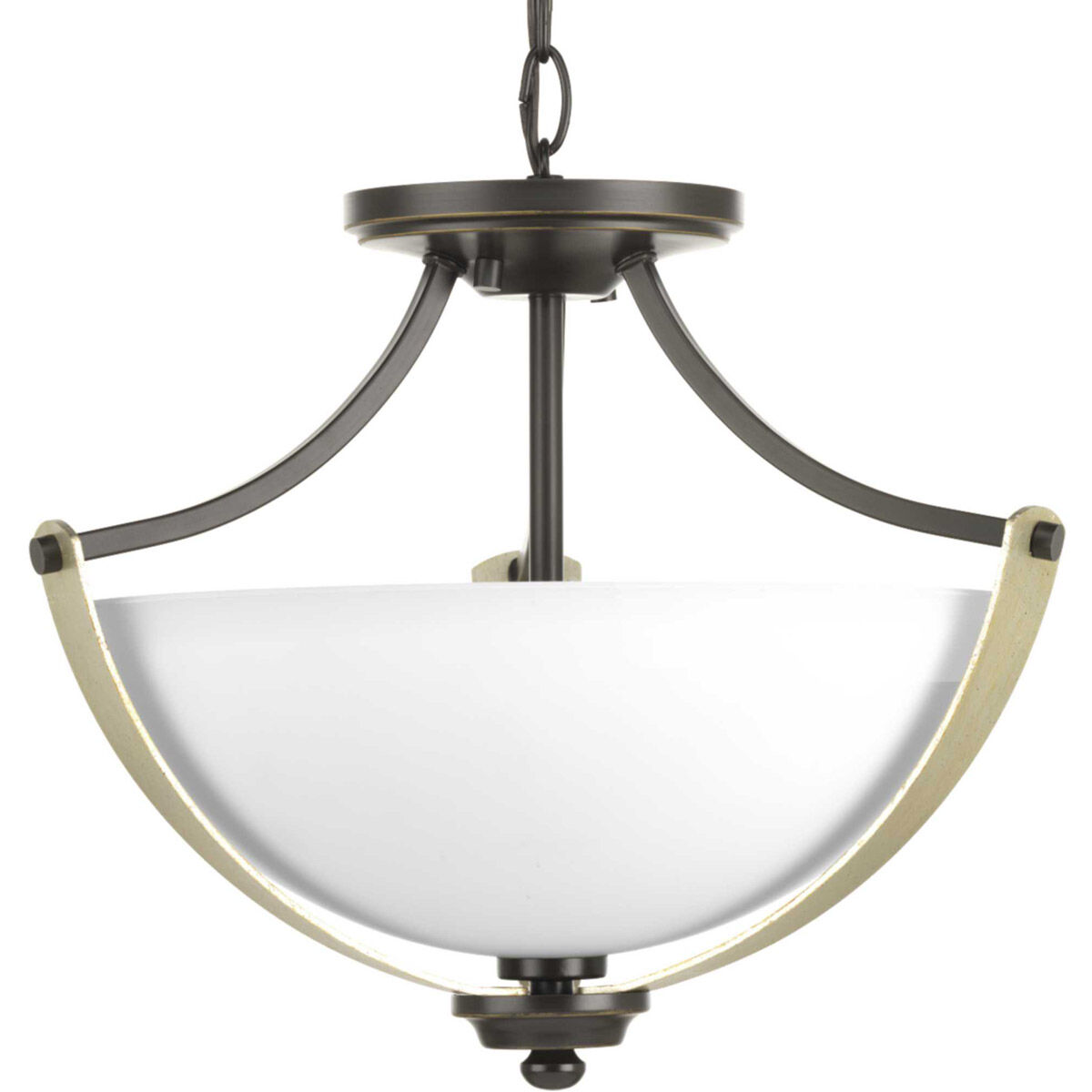 Noma 2 Light 15.63 inch Antique Bronze Semi-Flush Mount Convertible Ceiling Light, Design Series