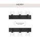 Merry 3 Light 24 inch Black Bath Vanity Wall Light
