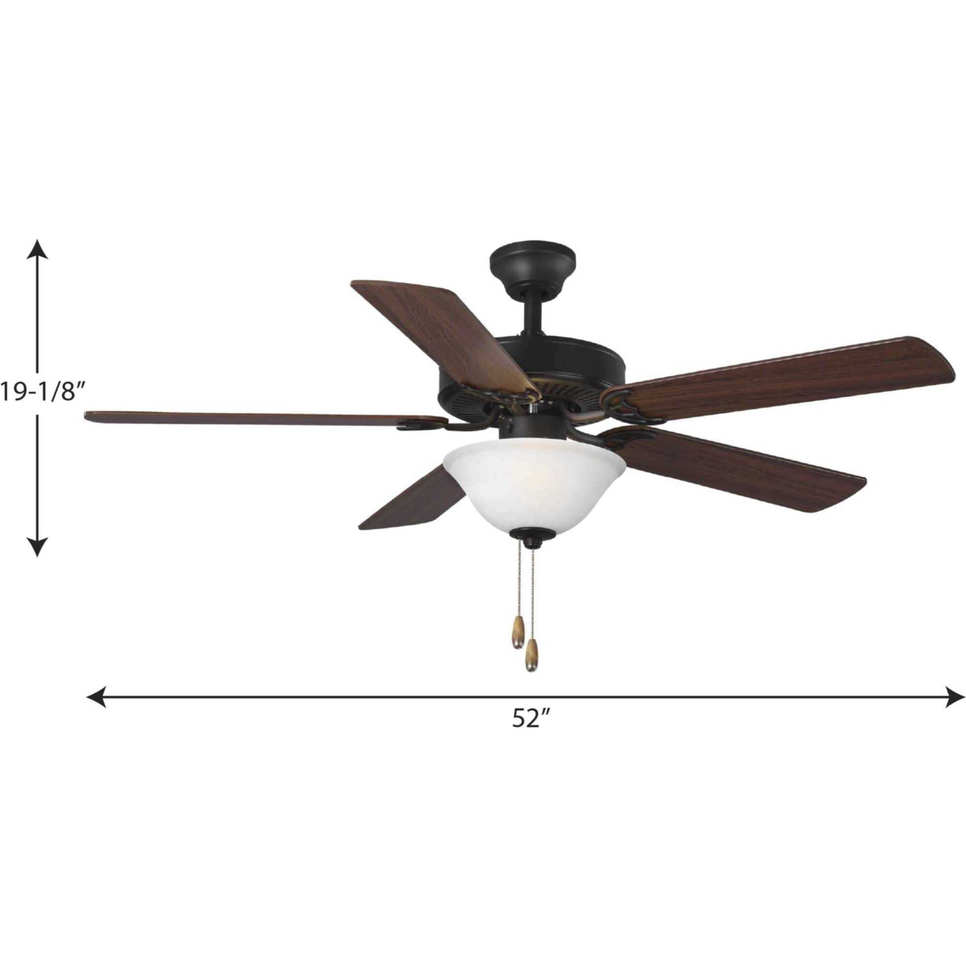 Builder 52 inch Architectural Bronze with Medium Cherry/Classic Walnut Blades Ceiling Fan