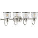Saluda 4 Light 32.5 inch Brushed Nickel Bath Vanity Wall Light