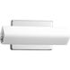 Wedge LED 10.5 inch Polished Chrome Bath Vanity Wall Light, Etched Opal Glass