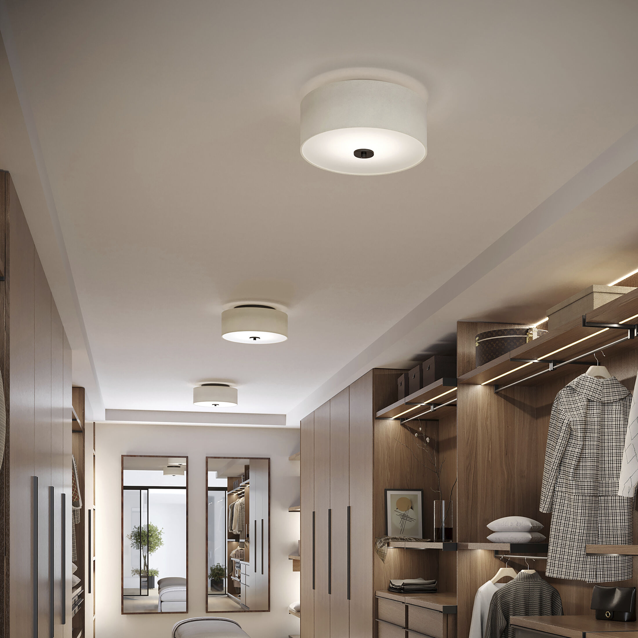 Inspire 2 Light 13 inch Antique Bronze Flush Mount Ceiling Light