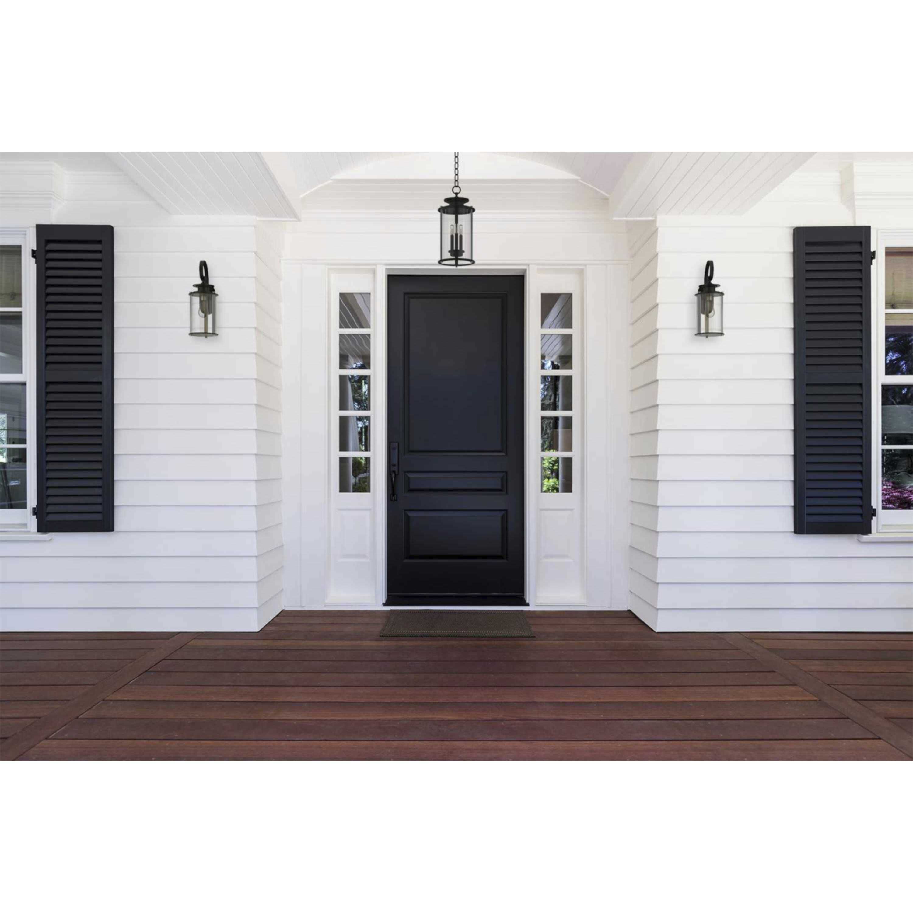 Squire Outdoor Wall Lantern in Black, Small