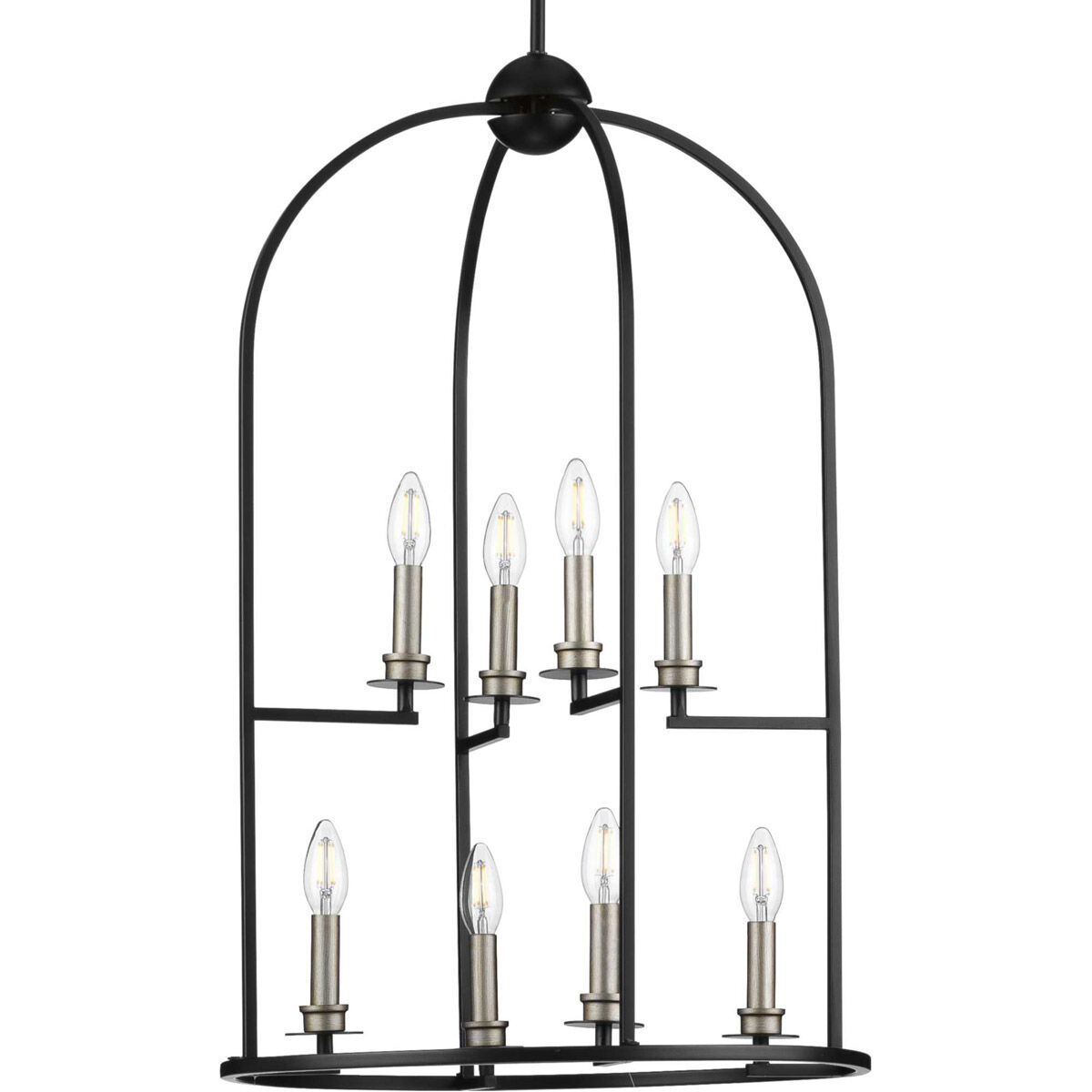 Seneca 8 Light 19.63 inch Matte Black Foyer Pendant Ceiling Light