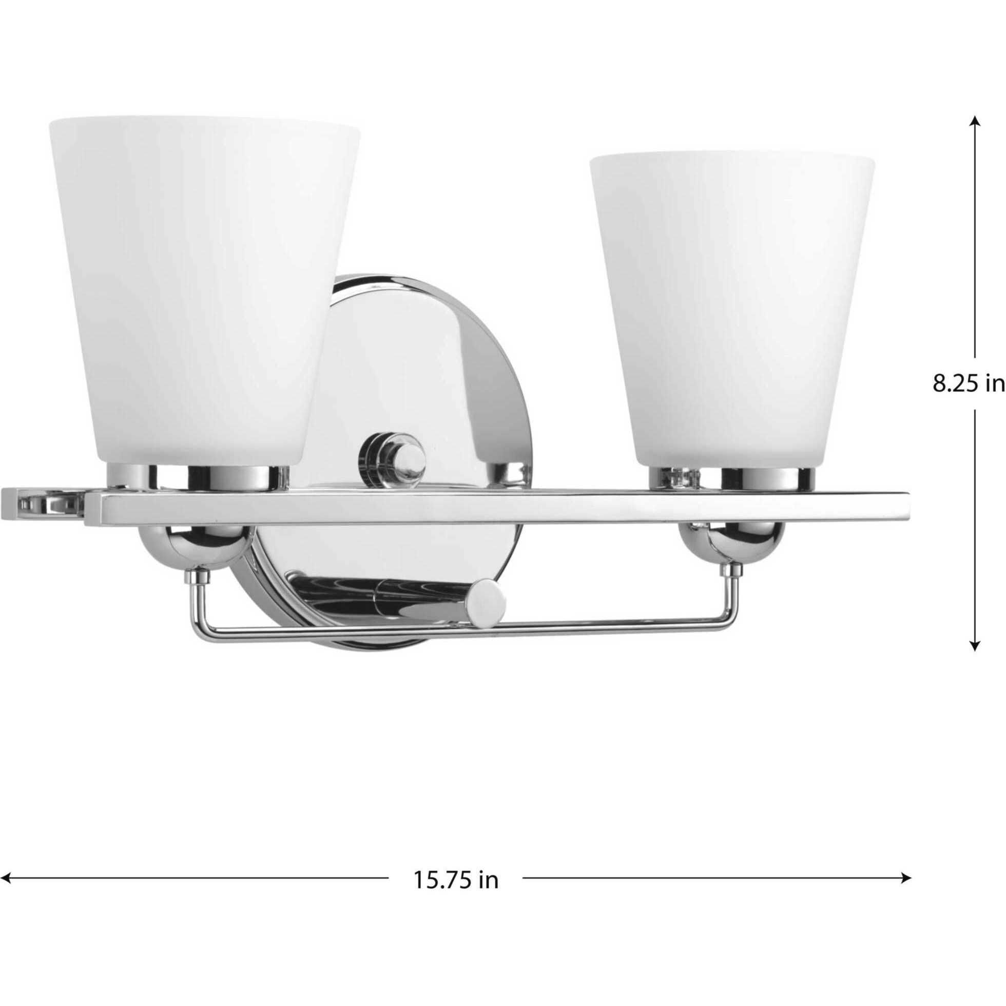 Flight 2 Light 16 inch Polished Chrome Bath Vanity Wall Light, Design Series