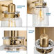 Calhoun 4 Light 30 inch Vintage Brass Bath Vanity Wall Light