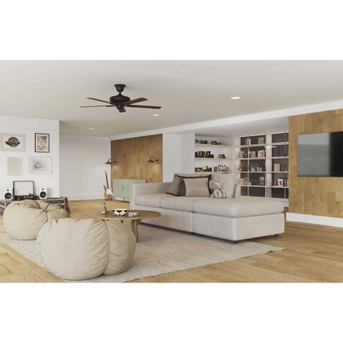 AirPro 52 inch Forged Black with Dark Walnut/Dark Cherry Blades Ceiling Fan