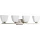Bounty 4 Light 34 inch Brushed Nickel Vanity Wall Light