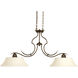Applause 2 Light 36 inch Antique Bronze Linear Chandelier Ceiling Light