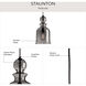 Staunton 1 Light 9 inch Graphite Pendant Ceiling Light, Design Series