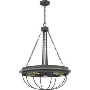 Nixa 5 Light 24 inch Dove Grey Chandelier Ceiling Light