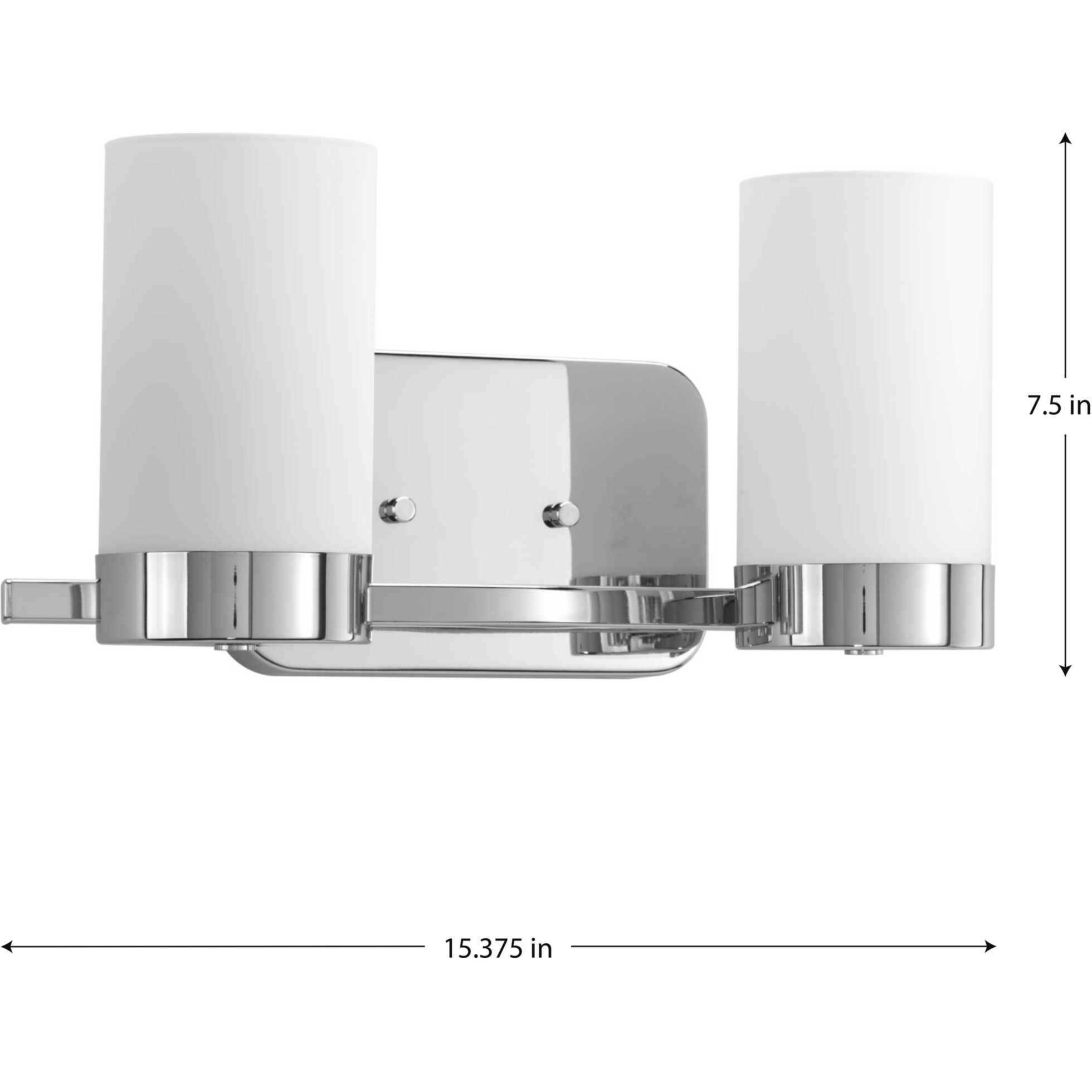 Elevate 2 Light 15 inch Polished Chrome Bath Vanity Wall Light, Design Series