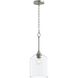 Ilia 1 Light 8 inch Brushed Nickel Pendant Ceiling Light