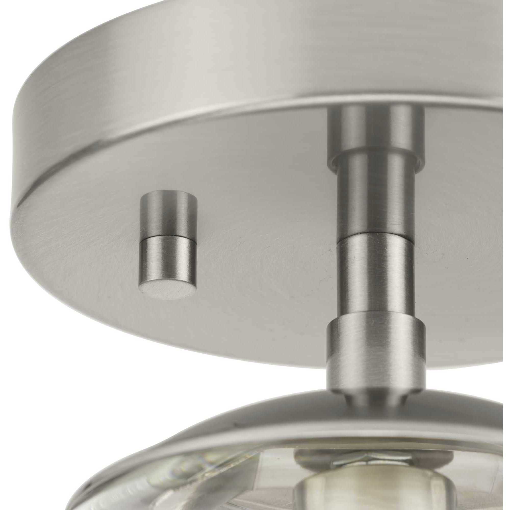 Atwell 1 Light 5.87 inch Brushed Nickel Semi-flush Ceiling Light