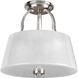 Dazzle 3 Light 14 inch Brushed Nickel Convertible Semi-Flush Ceiling Light