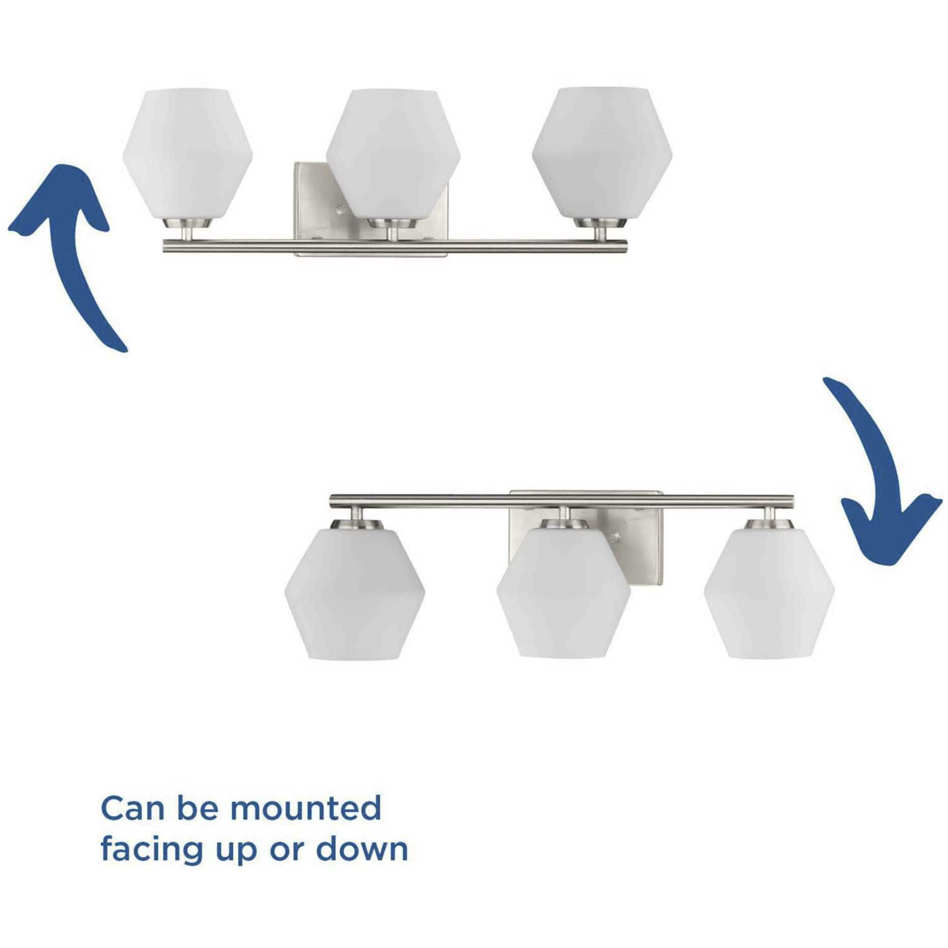 Copeland 3 Light 24 inch Brushed Nickel Vanity Light Wall Light