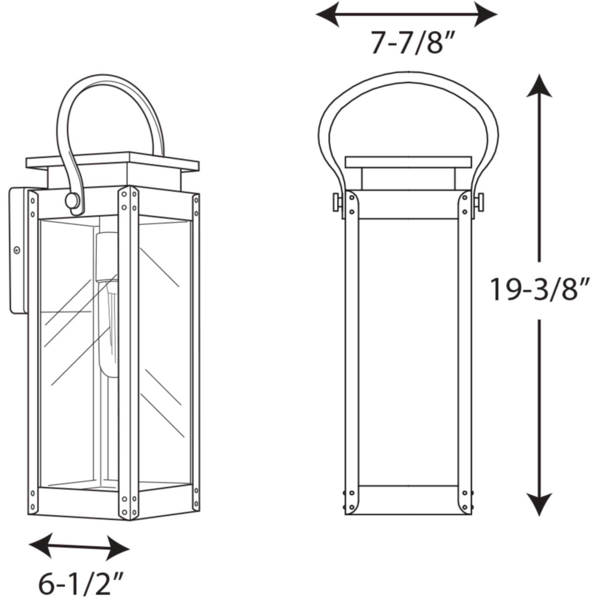 Union Square 1 Light 19 inch Stainless Steel Outdoor Wall Lantern, Medium, Design Series