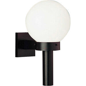 Acrylic Globe 1 Light 15 inch Matte Black Outdoor Wall Lantern