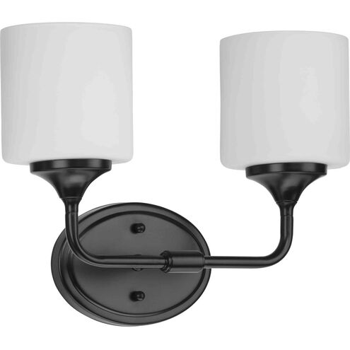 Lynzie 2 Light 14.5 inch Matte Black Bath Vanity Light Wall Light