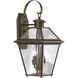 Burlington 2 Light 19 inch Antique Bronze Outdoor Wall Lantern, Medium