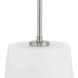 Clarion 1 Light 9 inch Brushed Nickel Pendant Ceiling Light