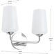Celino 2 Light 14 inch Polished Chrome Vanity Light Wall Light
