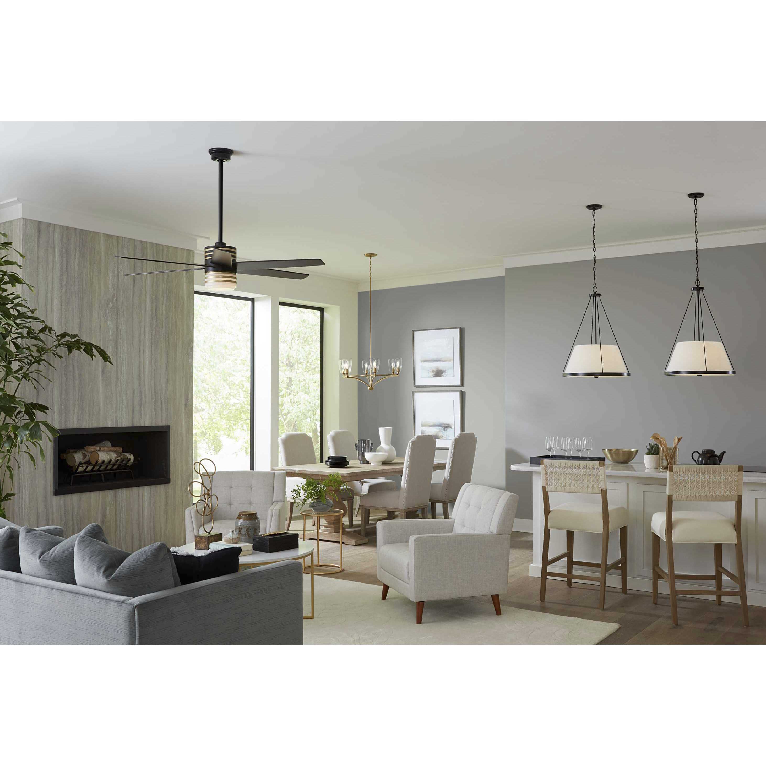 Saffert 3 Light 22 inch Matte Black Pendant Ceiling Light, Design Series