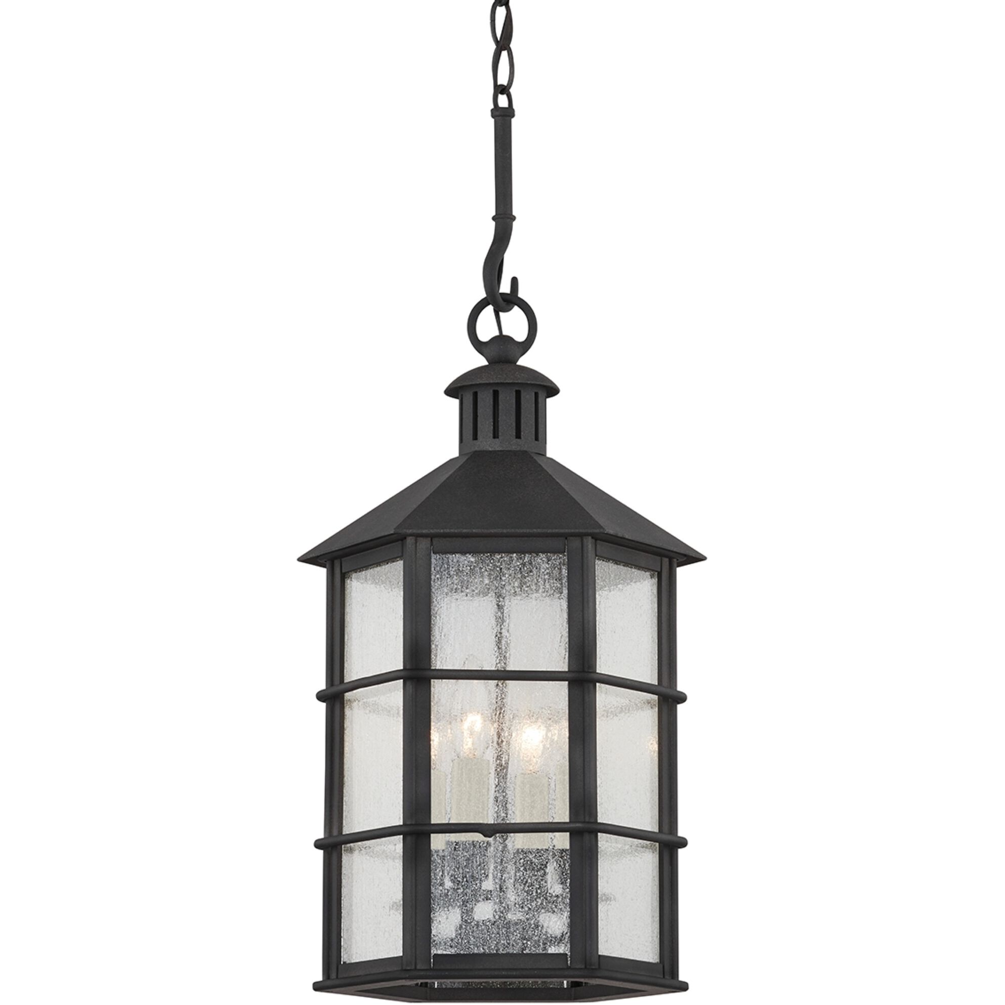 Lake County 4 Light 11.5 inch French Iron Outdoor Pendant